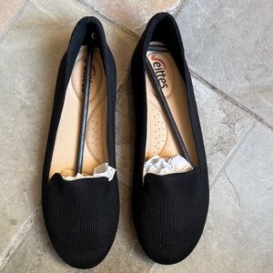 Women’s Black Knit Slip-On Ballet Flats
